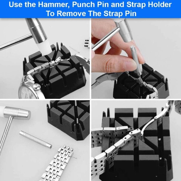 Watchmaker Jewelry Repair Tool Kit Incl. Band Pin Link Remover. Back Case Opener - Picture 5 of 7